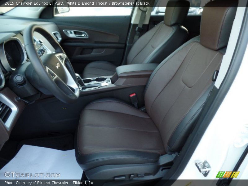 White Diamond Tricoat / Brownstone/Jet Black 2015 Chevrolet Equinox LT AWD