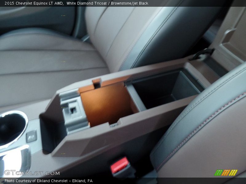 White Diamond Tricoat / Brownstone/Jet Black 2015 Chevrolet Equinox LT AWD