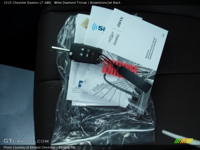 White Diamond Tricoat / Brownstone/Jet Black 2015 Chevrolet Equinox LT AWD
