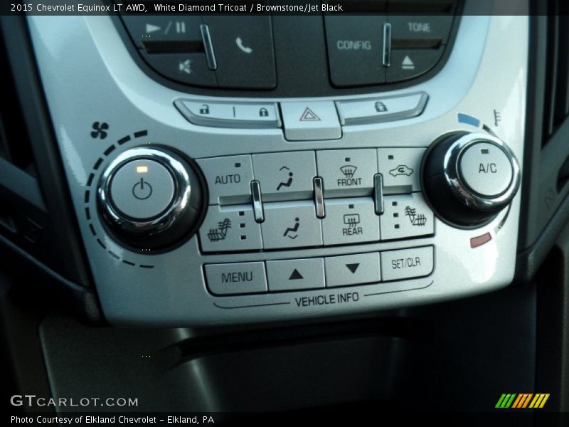 White Diamond Tricoat / Brownstone/Jet Black 2015 Chevrolet Equinox LT AWD