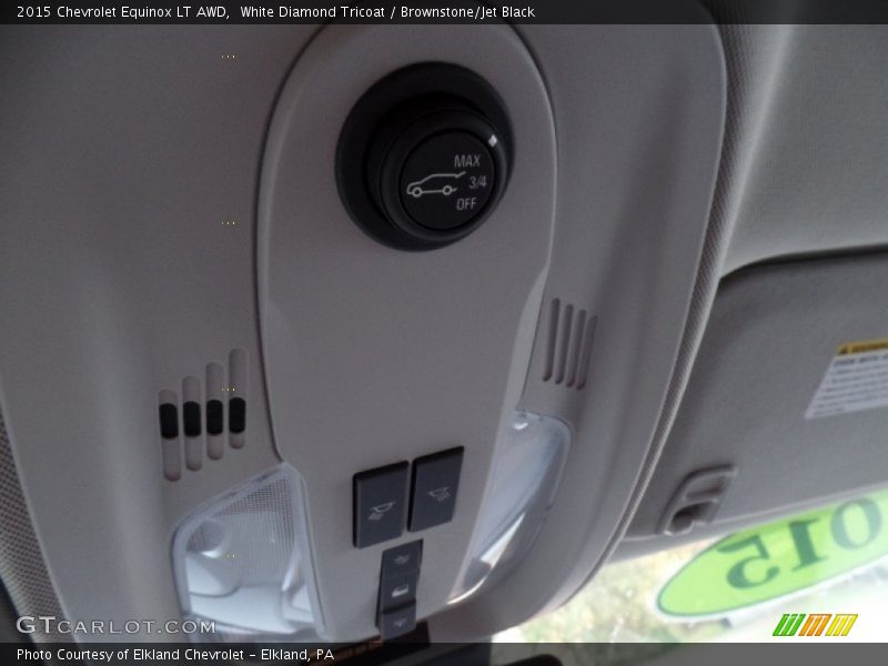White Diamond Tricoat / Brownstone/Jet Black 2015 Chevrolet Equinox LT AWD