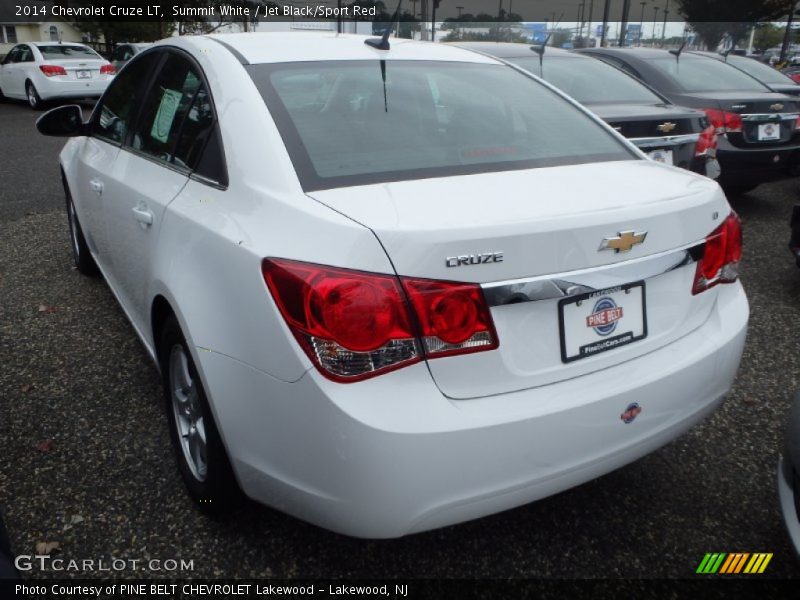 Summit White / Jet Black/Sport Red 2014 Chevrolet Cruze LT