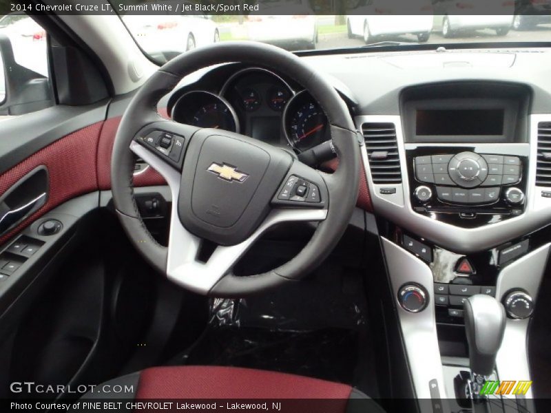 Summit White / Jet Black/Sport Red 2014 Chevrolet Cruze LT