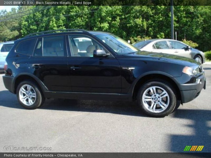 Black Sapphire Metallic / Sand Beige 2005 BMW X3 3.0i