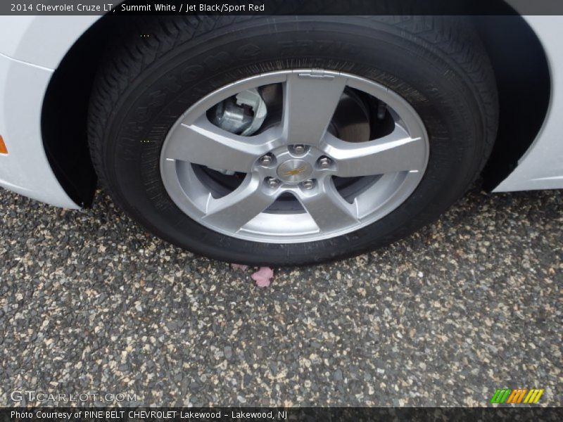 Summit White / Jet Black/Sport Red 2014 Chevrolet Cruze LT