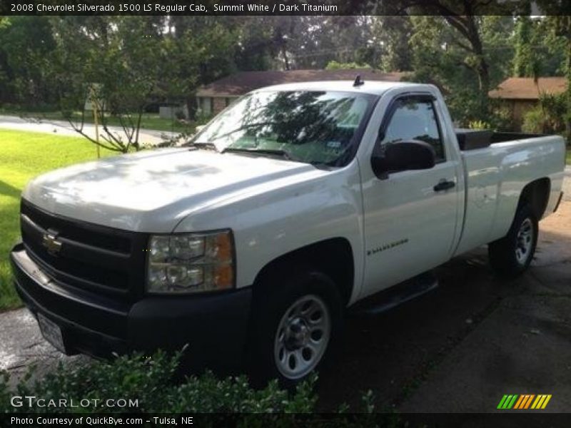 Summit White / Dark Titanium 2008 Chevrolet Silverado 1500 LS Regular Cab