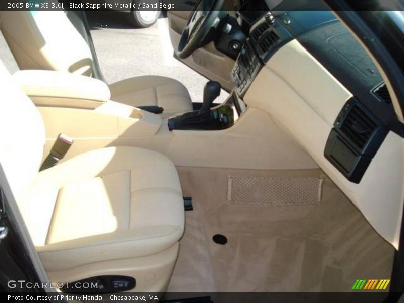 Black Sapphire Metallic / Sand Beige 2005 BMW X3 3.0i