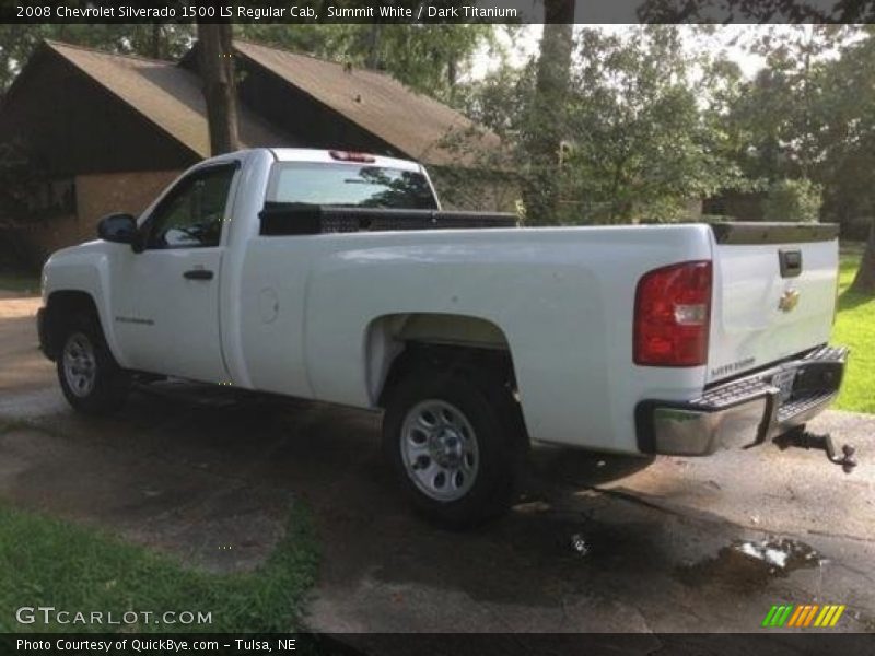 Summit White / Dark Titanium 2008 Chevrolet Silverado 1500 LS Regular Cab