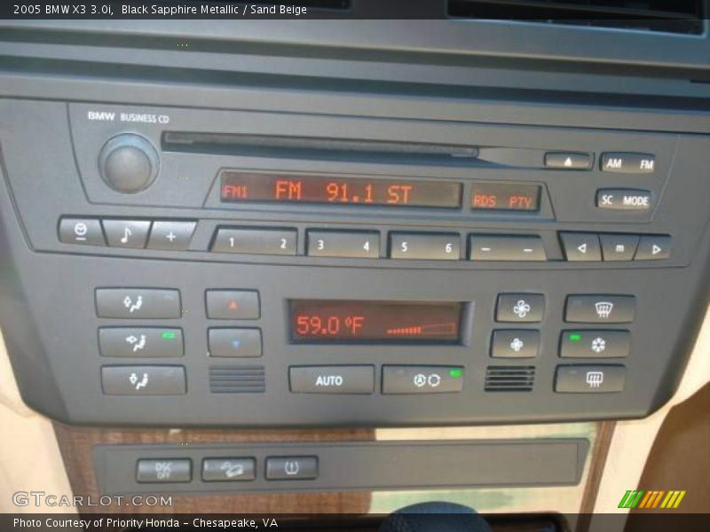 Black Sapphire Metallic / Sand Beige 2005 BMW X3 3.0i