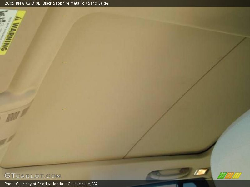 Black Sapphire Metallic / Sand Beige 2005 BMW X3 3.0i