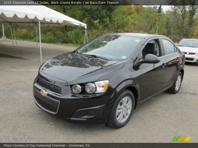 Black Granite Metallic / Jet Black/Dark Titanium 2015 Chevrolet Sonic LT Sedan