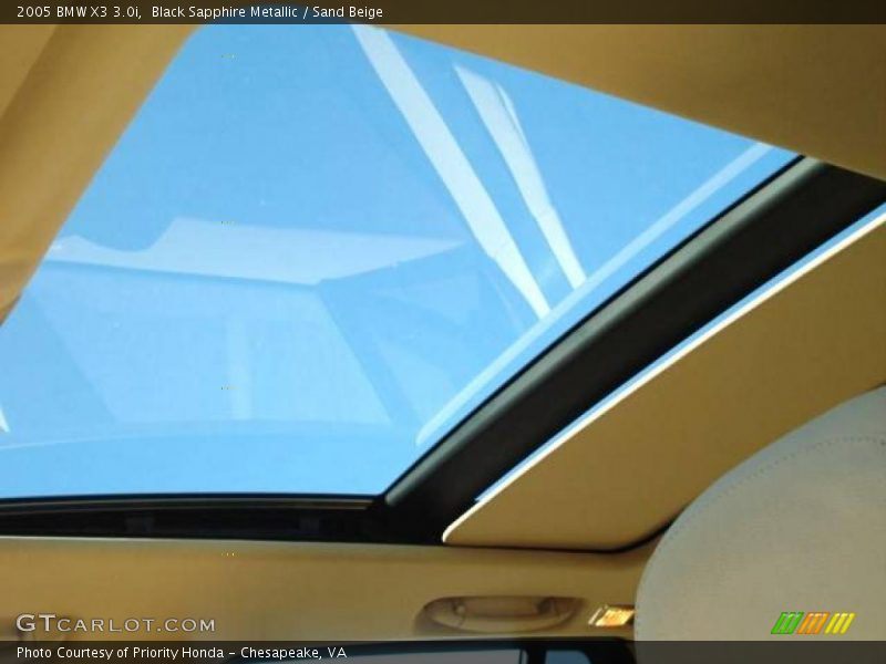 Black Sapphire Metallic / Sand Beige 2005 BMW X3 3.0i