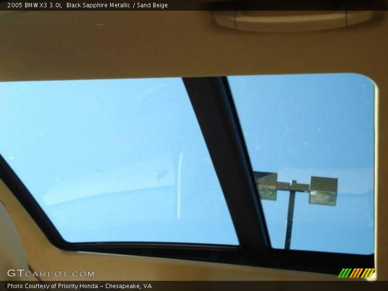 Black Sapphire Metallic / Sand Beige 2005 BMW X3 3.0i