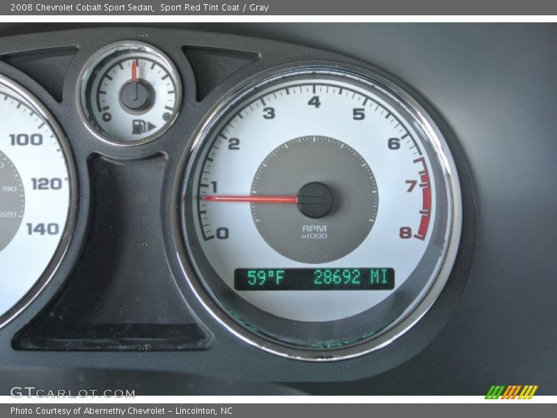 Sport Red Tint Coat / Gray 2008 Chevrolet Cobalt Sport Sedan