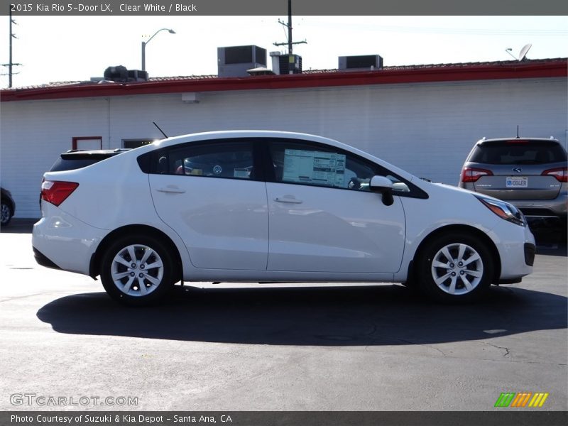 Clear White / Black 2015 Kia Rio 5-Door LX