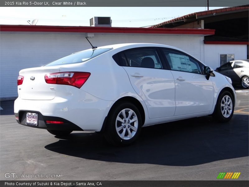 Clear White / Black 2015 Kia Rio 5-Door LX