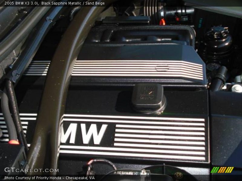 Black Sapphire Metallic / Sand Beige 2005 BMW X3 3.0i