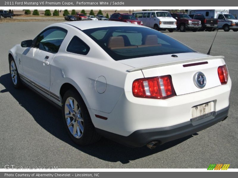 Performance White / Saddle 2011 Ford Mustang V6 Premium Coupe