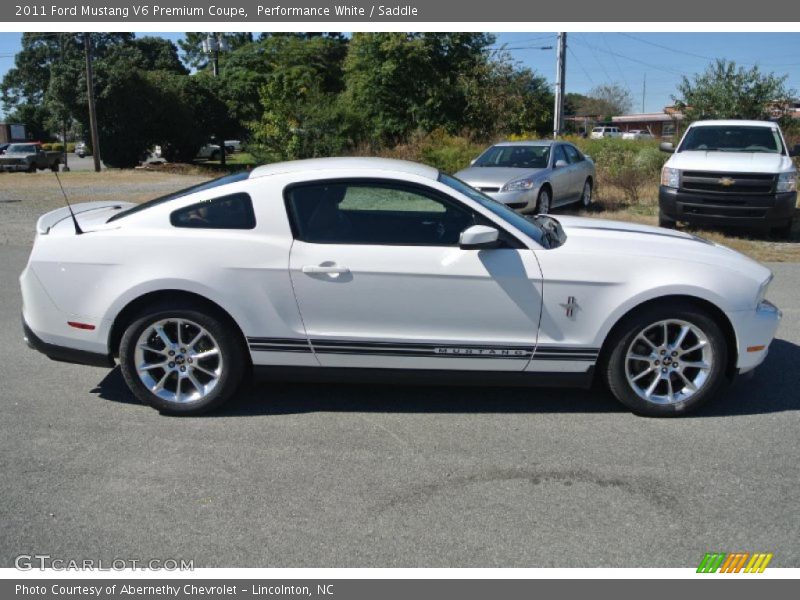 Performance White / Saddle 2011 Ford Mustang V6 Premium Coupe