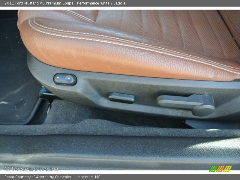 Performance White / Saddle 2011 Ford Mustang V6 Premium Coupe