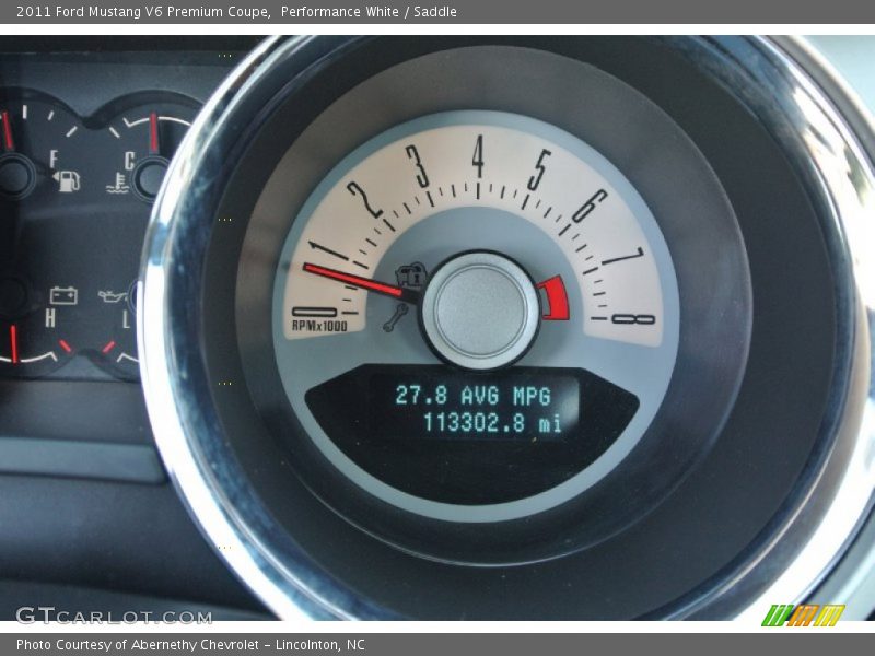 Performance White / Saddle 2011 Ford Mustang V6 Premium Coupe