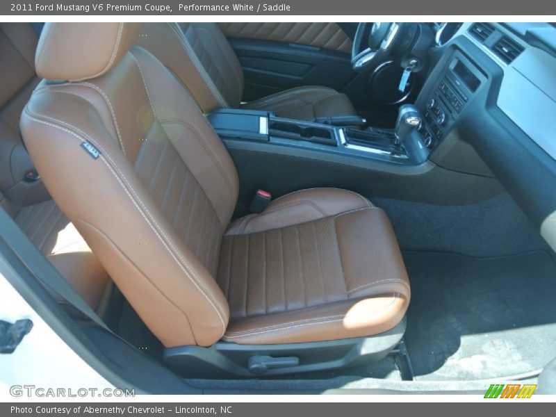 Performance White / Saddle 2011 Ford Mustang V6 Premium Coupe