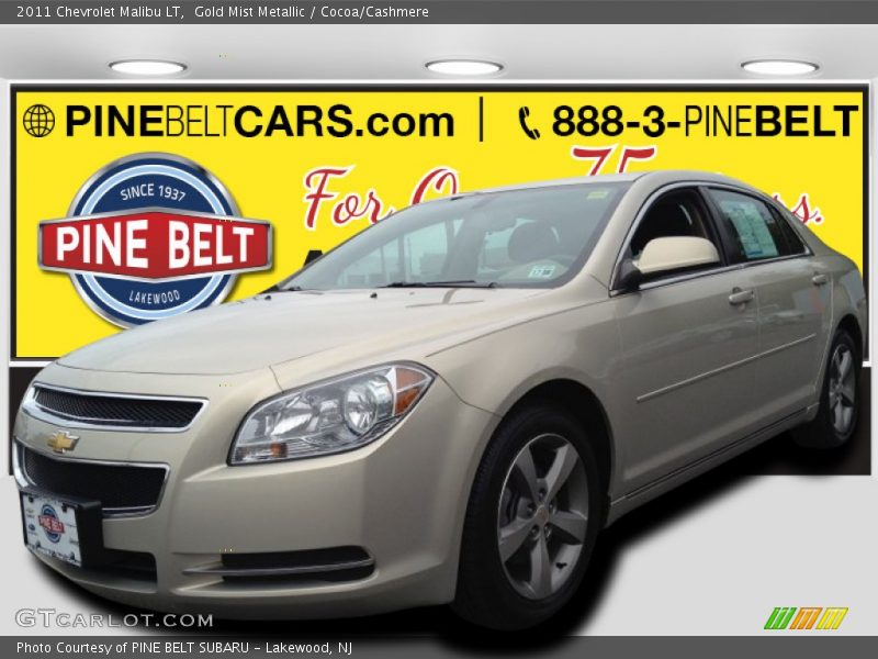 Gold Mist Metallic / Cocoa/Cashmere 2011 Chevrolet Malibu LT