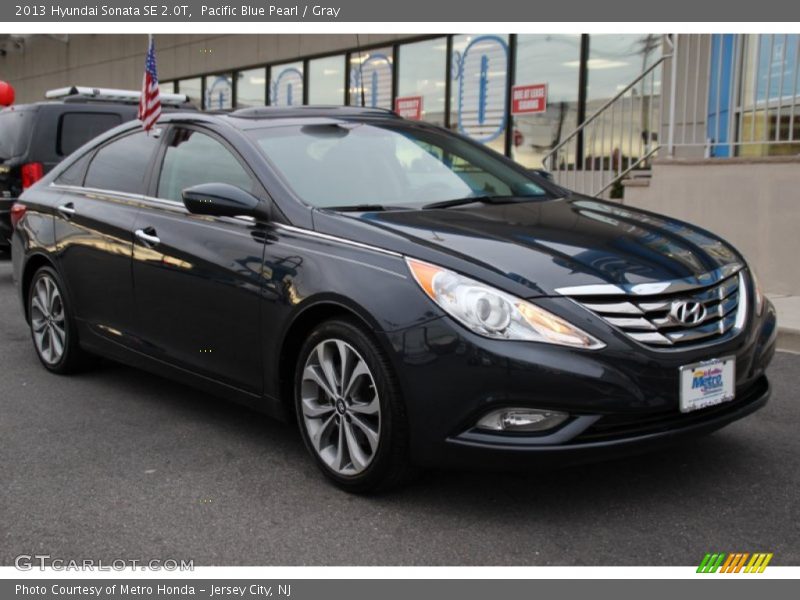 Pacific Blue Pearl / Gray 2013 Hyundai Sonata SE 2.0T