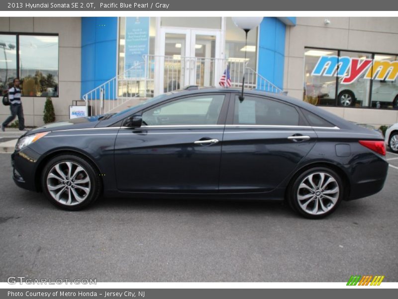 Pacific Blue Pearl / Gray 2013 Hyundai Sonata SE 2.0T