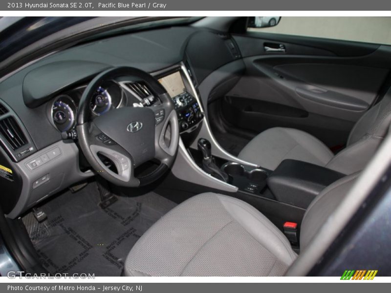 Pacific Blue Pearl / Gray 2013 Hyundai Sonata SE 2.0T