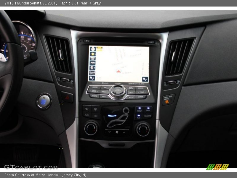 Pacific Blue Pearl / Gray 2013 Hyundai Sonata SE 2.0T