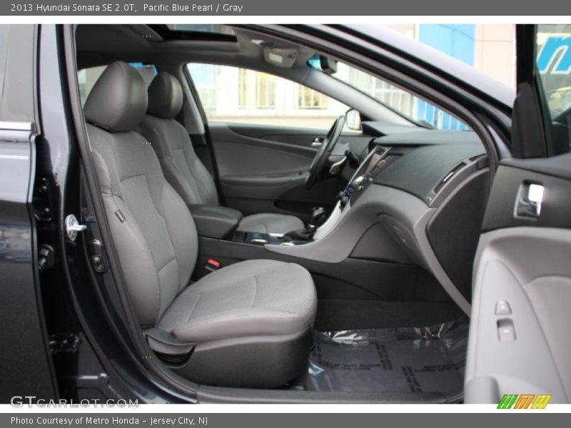 Pacific Blue Pearl / Gray 2013 Hyundai Sonata SE 2.0T