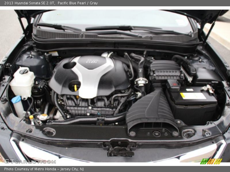 Pacific Blue Pearl / Gray 2013 Hyundai Sonata SE 2.0T