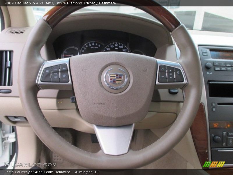 White Diamond Tricoat / Cashmere 2009 Cadillac STS 4 V6 AWD
