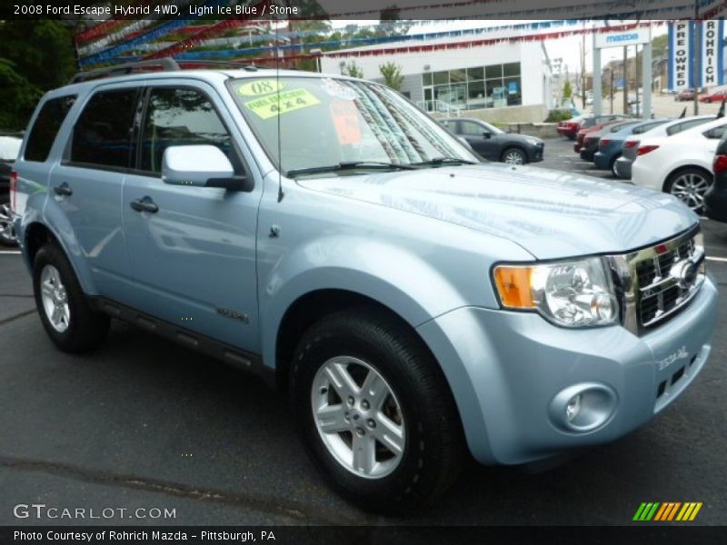 Light Ice Blue / Stone 2008 Ford Escape Hybrid 4WD