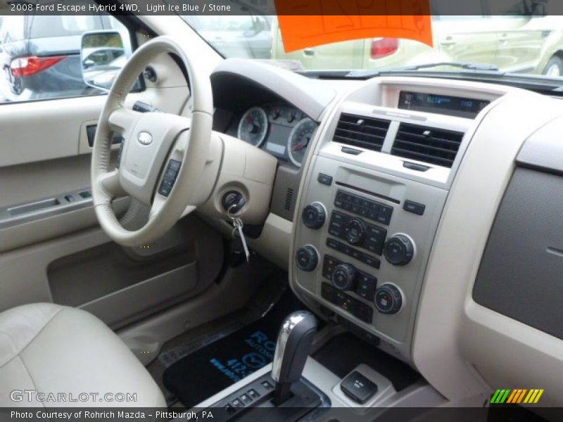 Light Ice Blue / Stone 2008 Ford Escape Hybrid 4WD