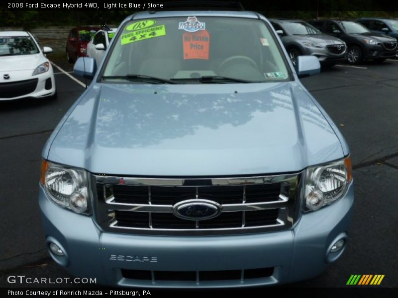 Light Ice Blue / Stone 2008 Ford Escape Hybrid 4WD