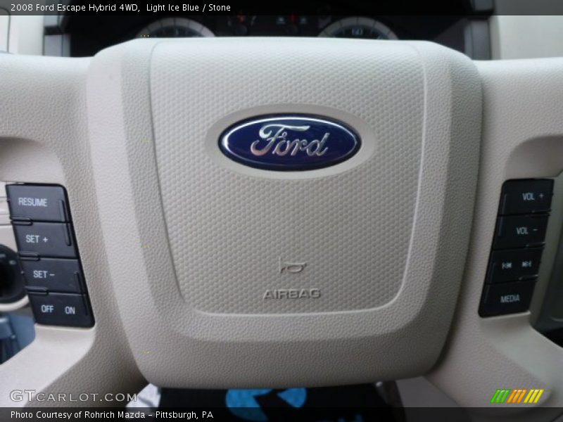 Light Ice Blue / Stone 2008 Ford Escape Hybrid 4WD