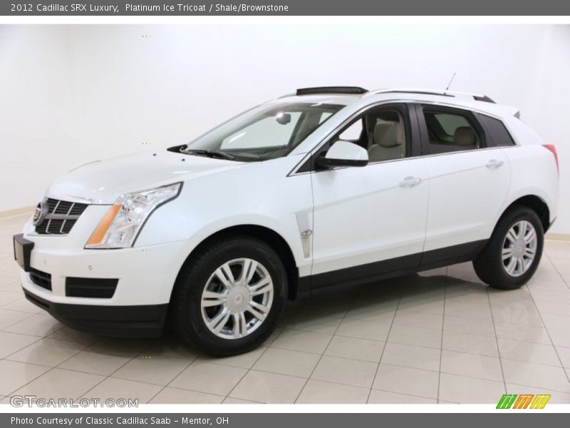 Platinum Ice Tricoat / Shale/Brownstone 2012 Cadillac SRX Luxury