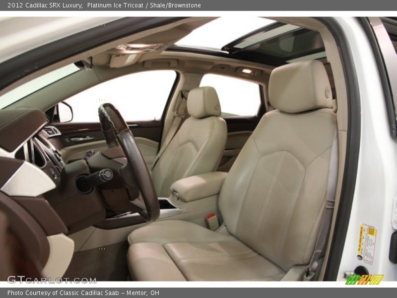 Platinum Ice Tricoat / Shale/Brownstone 2012 Cadillac SRX Luxury