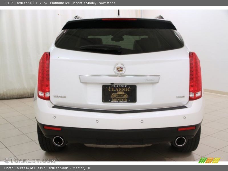 Platinum Ice Tricoat / Shale/Brownstone 2012 Cadillac SRX Luxury