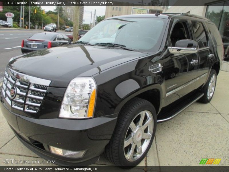 Black Raven / Ebony/Ebony 2014 Cadillac Escalade Luxury AWD