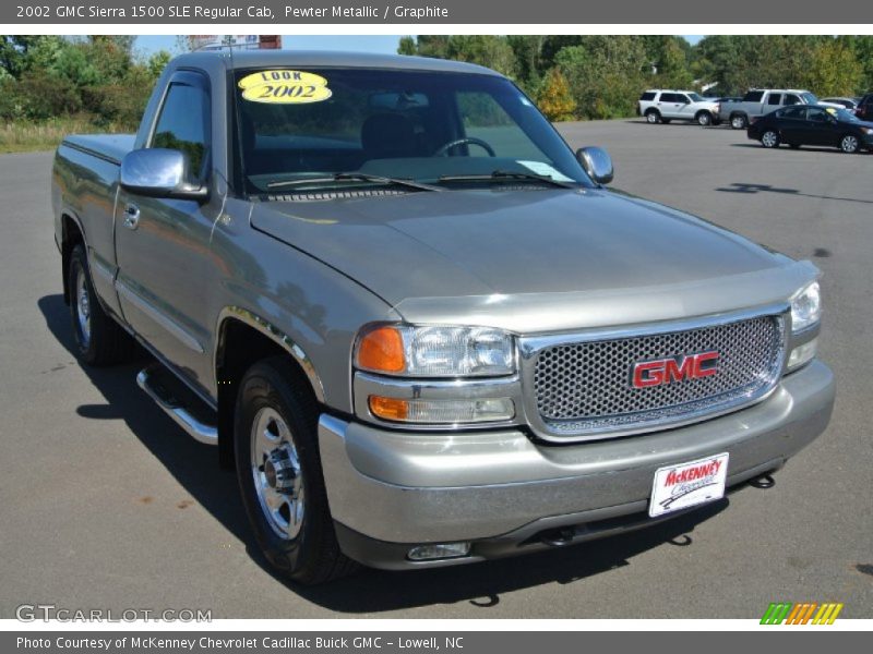 Pewter Metallic / Graphite 2002 GMC Sierra 1500 SLE Regular Cab