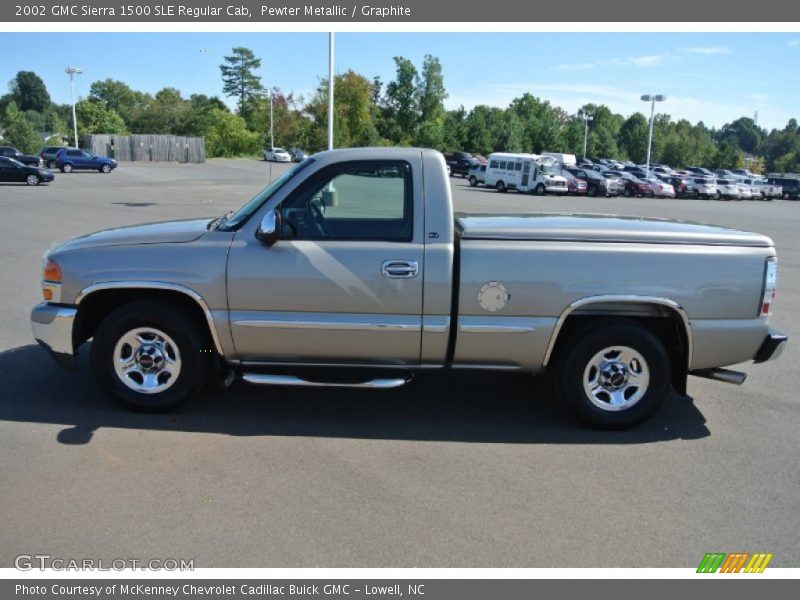 Pewter Metallic / Graphite 2002 GMC Sierra 1500 SLE Regular Cab