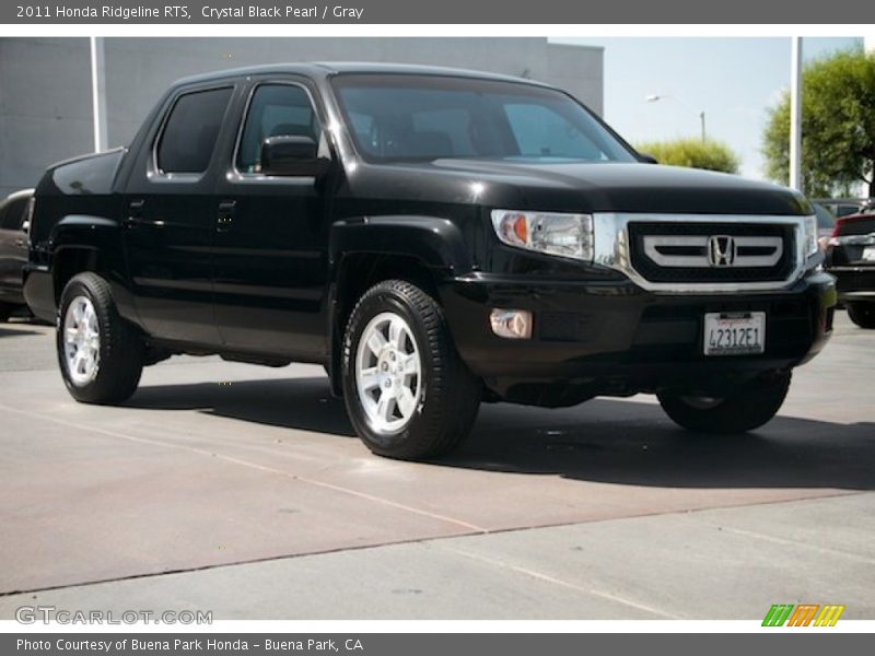 Crystal Black Pearl / Gray 2011 Honda Ridgeline RTS