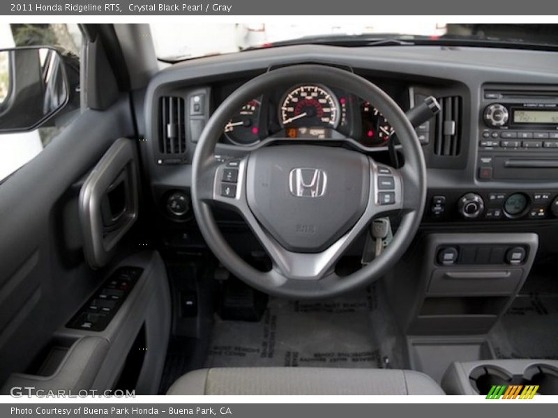 Crystal Black Pearl / Gray 2011 Honda Ridgeline RTS