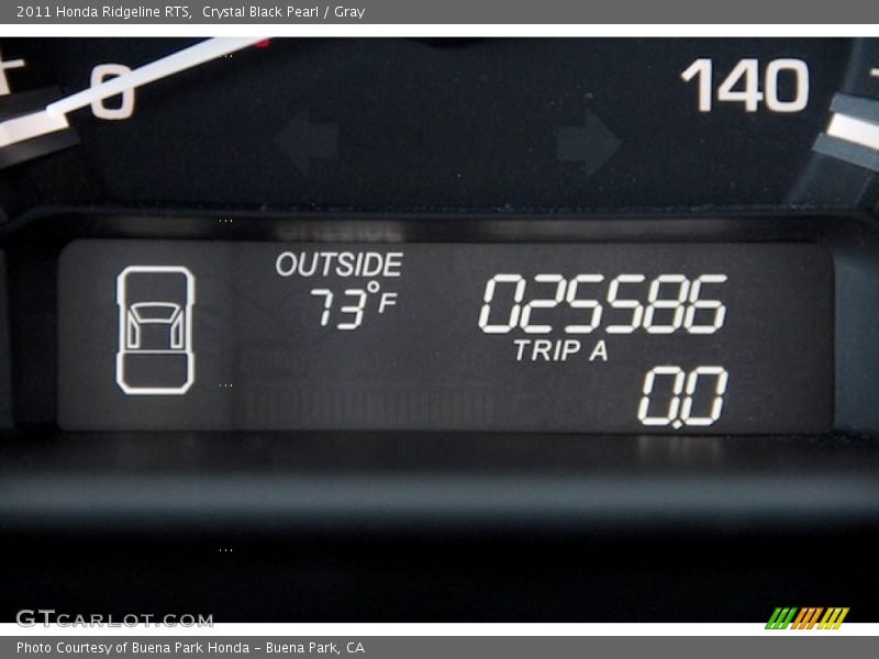 Crystal Black Pearl / Gray 2011 Honda Ridgeline RTS