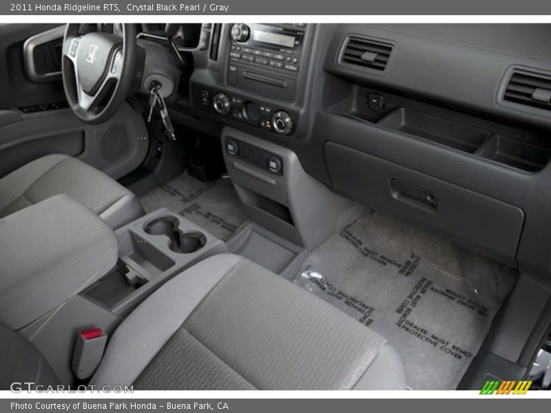 Crystal Black Pearl / Gray 2011 Honda Ridgeline RTS