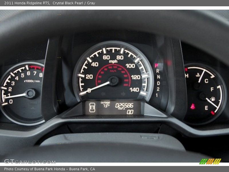Crystal Black Pearl / Gray 2011 Honda Ridgeline RTS