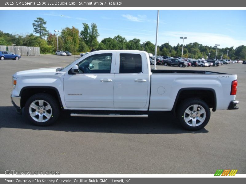 Summit White / Jet Black 2015 GMC Sierra 1500 SLE Double Cab